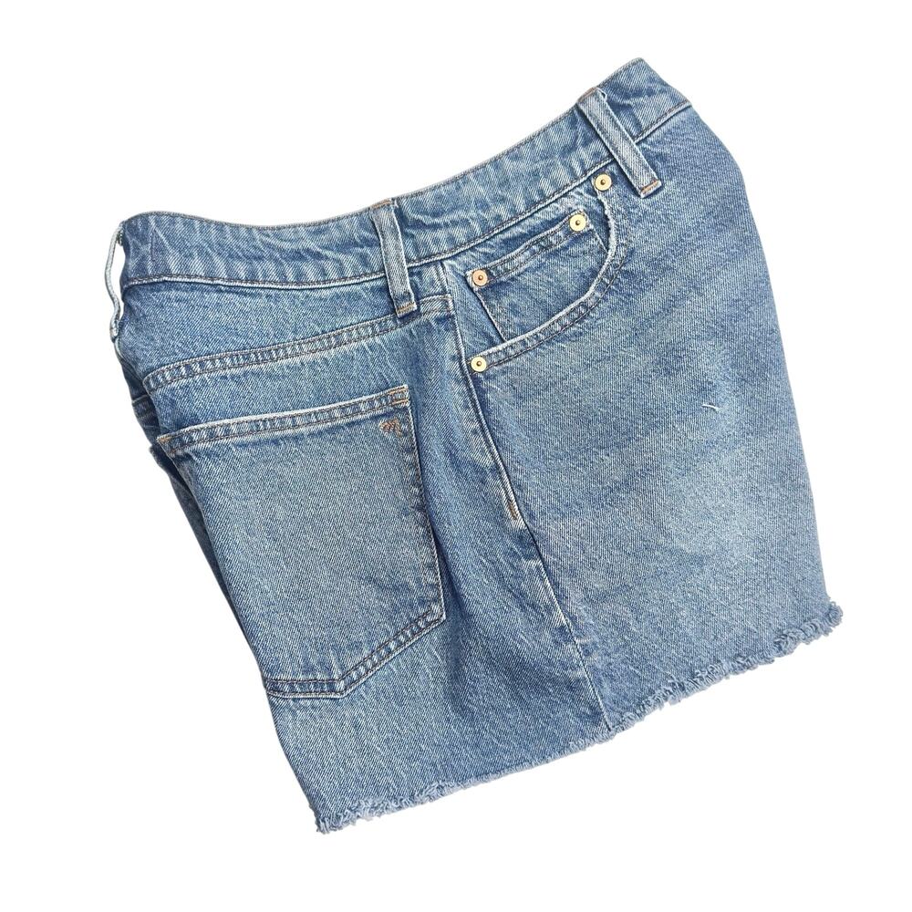 Madewell | Women | The Curvy Perfect Dewberry Cut Off Denim Jean Shorts | Sz 27 - Picture 10 of 13